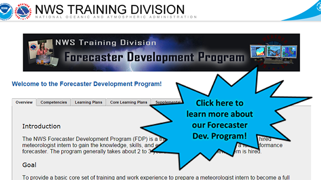 Learn more about the Forecaster Development Program.