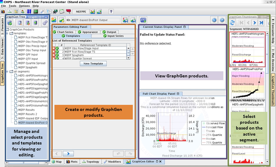 GraphGen interface/Manage and select products and templates for viewing or editing/Create or modify GraphGen products/View GraphGen products/Select products based on the active segment