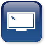 dark blue icon with computer monitor and mouse pointer