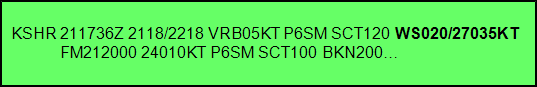 TAF low-level wind shear example