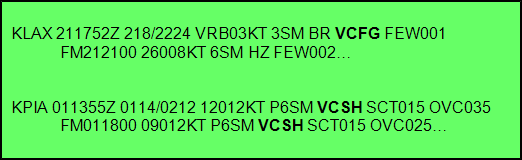 TAF vicinity example