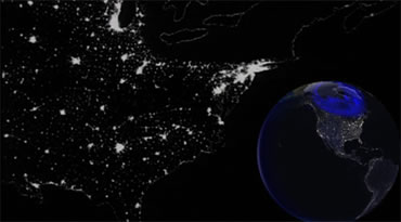 Artist rendition of the 1989 blackout. Credit: NASA