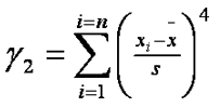 Formula for kurtosis