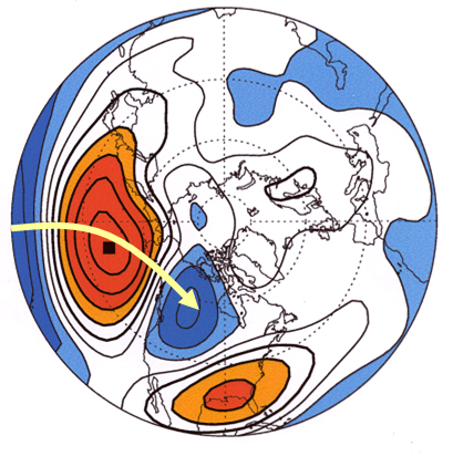 Norther hemisphere map of point correlation