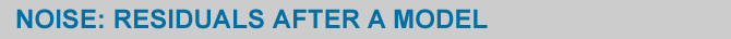 Noise: Residuals after a model