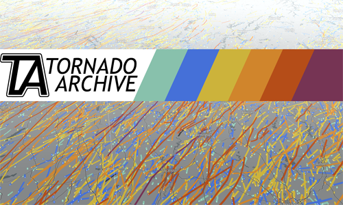 Image shows a graphic from the TornadoArchive web page