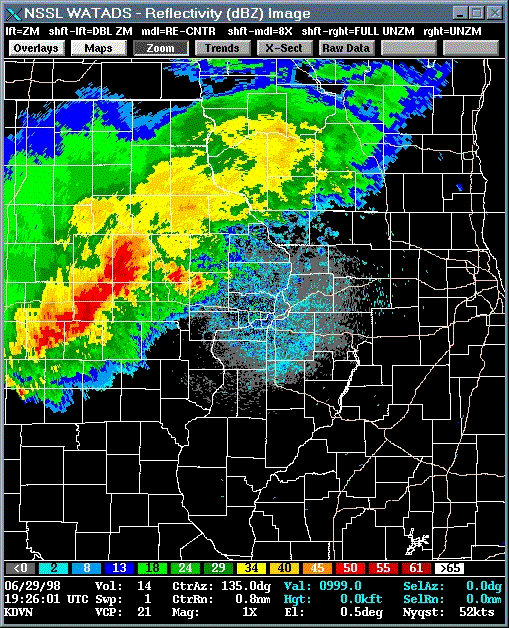 Loop of Quasi-Linear Convective System near the Quad Cities radar