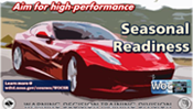 Screenshot of sportscar themed motivation poster for seasonal readiness training